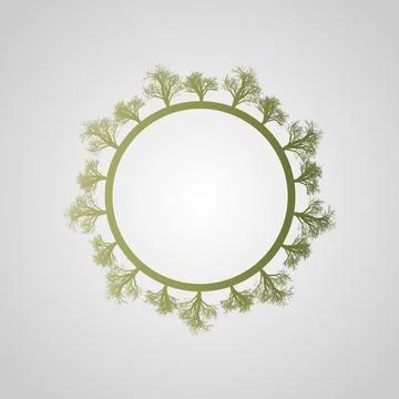 The background for the text of the trees, vector. Forest frame Stock Illustration