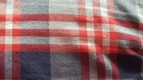 Background of textile texture. Closeup. Red lines Stock Photos