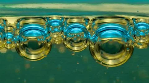 Background, texture of air balls on the surface of the liquid Stock Photos