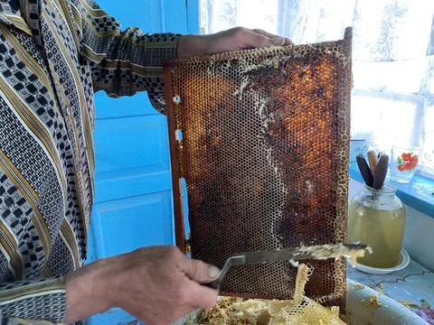 Background texture and pattern of a section of wax Stock Photos