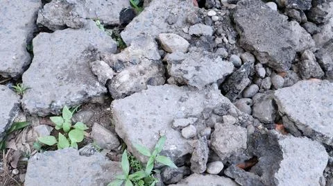 Background texture of arranged asphalt chunks Fotos Stock