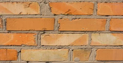 Background texture brick orange, red Stock Photos