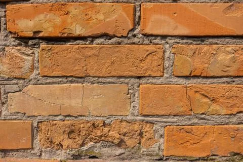 Background texture brick orange, red Stock Photos