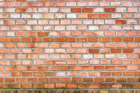 Background, texture, brick wall of old bricks in different shades Stock Photos