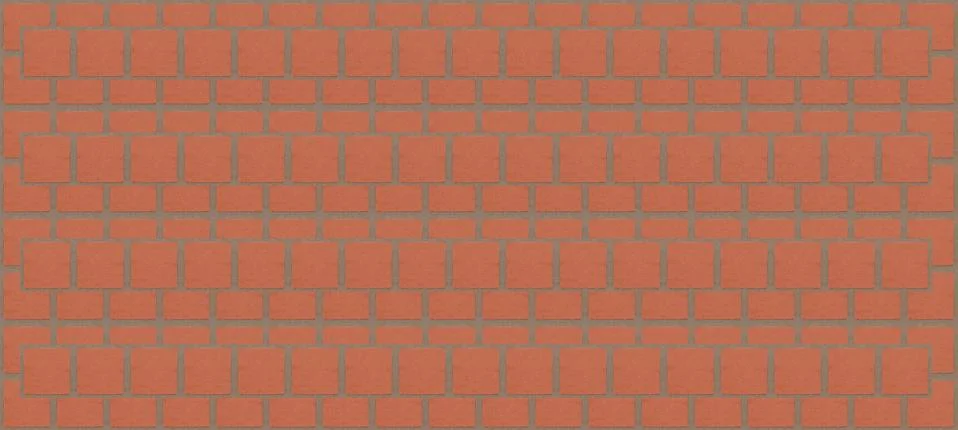 Background texture brick wall pattern realistic square blocks with cement end Stock Illustration