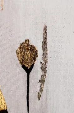 Background, texture of brush strokes and splashes of paint, design elements Stock Photos