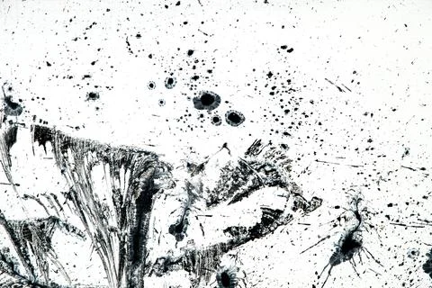 Background, texture of brush strokes and splashes of paint, design elements Stock Photos