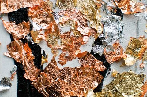 Background, texture of brush strokes and splashes of paint, design elements Stock Photos