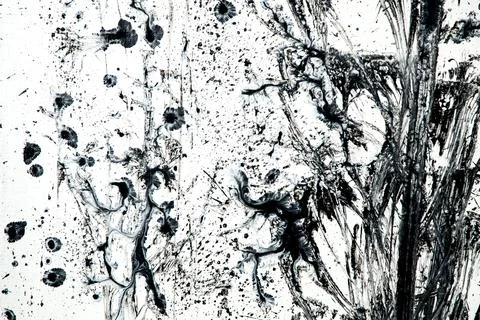 Background, texture of brush strokes and splashes of paint, design elements Stock Photos