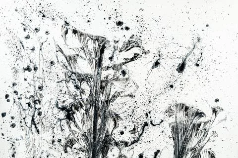 Background, texture of brush strokes and splashes of paint, design elements Foto stock