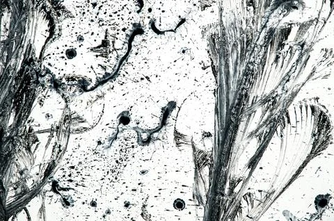 Background, texture of brush strokes and splashes of paint, design elements Stock Photos