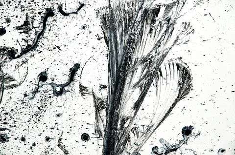 Background, texture of brush strokes and splashes of paint, design elements Stock Photos