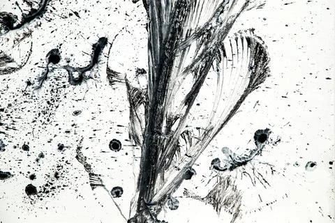 Background, texture of brush strokes and splashes of paint, design elements Foto stock