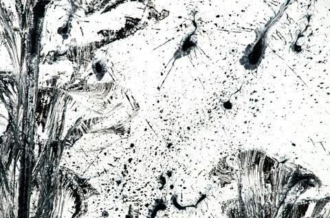 Background, texture of brush strokes and splashes of paint, design elements Stock Photos