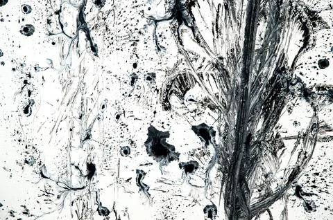 Background, texture of brush strokes and splashes of paint, design elements Stock Photos
