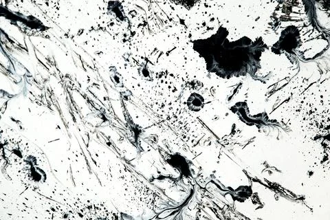 Background, texture of brush strokes and splashes of paint, design elements Fotos Stock