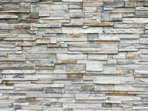 Background texture closeup of an decorative stone wall Foto stock