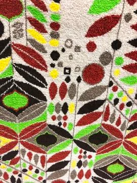 Background, texture of colored carpet with color pattern. Used for floors Foto stock
