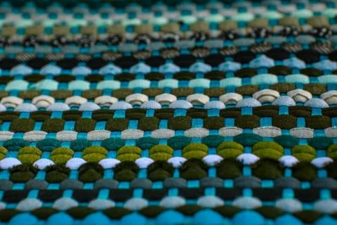 Background, texture of colored handmade carpet Stock Photos