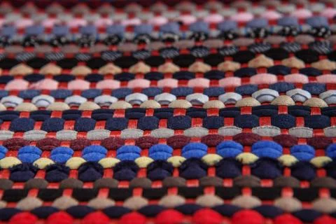 Background, texture of colored handmade carpet Stock Photos