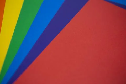 The background texture of colored paper is spread out in a color spectrum lik Foto stock