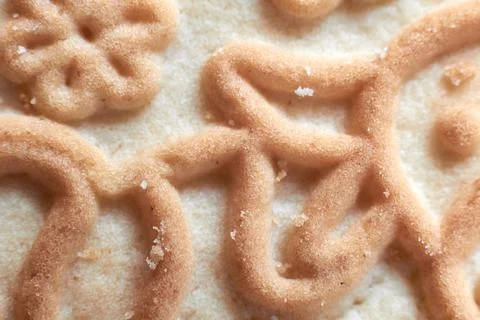 Background, texture cookies close-up (macro) delicious pastries. Stock Photos