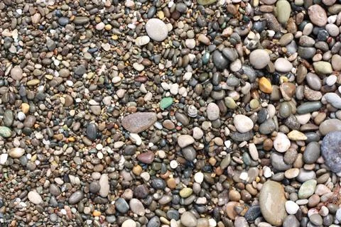 Background texture for decorating small pebbles from the seabed gravel Stock Photos