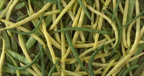 Background texture of different varieties of string beans. Stock Footage 318829205