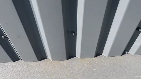 Background texture of the facade of the building made of metal sheets Stock Footage 112747098