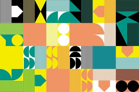 Background texture with geometric patterns involving squares Stock Illustration