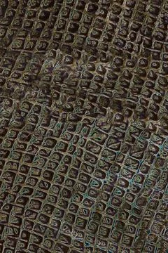 The background texture is gray with a pattern of small squares Stock Photos