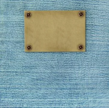 Background - texture jeans with label Stock Illustration