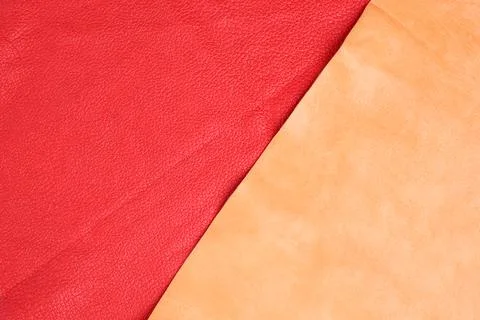 Background texture of leather red and orange Stock Photos