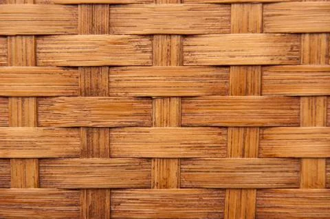 Background texture of light brown woven bamboo Stock Photos