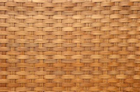 Background texture of light brown woven bamboo Stock Photos