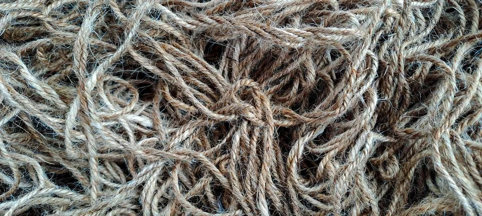 Background Texture Of Linen Thread And Rope Stock Photos