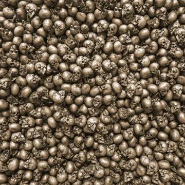 Background, texture made of human skulls Stock Photos