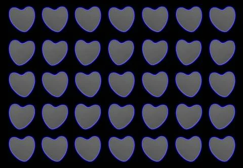 Background texture: many gray hearts in a row.  Stock Illustration