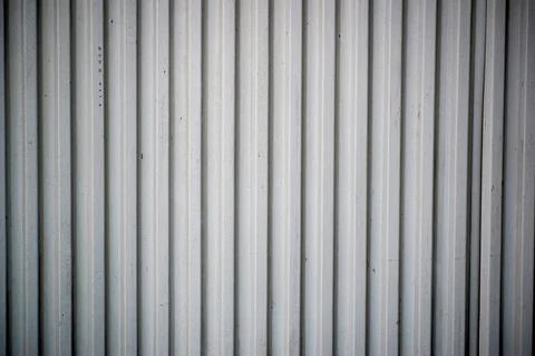 Background, texture of metal profiled material, vertically oriented Stock Photos