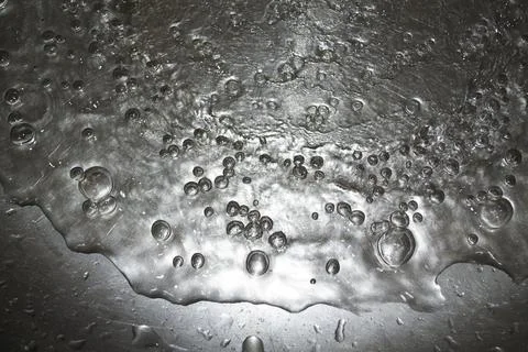 Background, texture, metal, water drops. Stock Photos