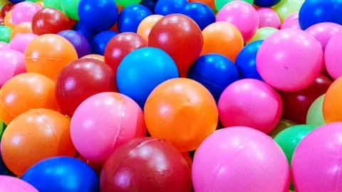 Background texture of multi-colored plastic balls Stock Photos