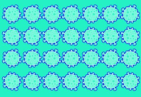 Background texture: new coronavirus. Seamless coronavirus pattern.  Stock Illustration