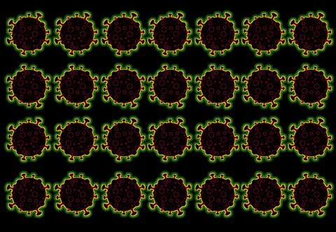 Background texture: new coronavirus. Seamless coronavirus pattern. Concept: m Stock Illustration