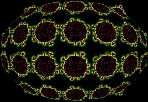 Background texture: new coronavirus. Seamless coronavirus pattern. Concept: m Stock Illustration