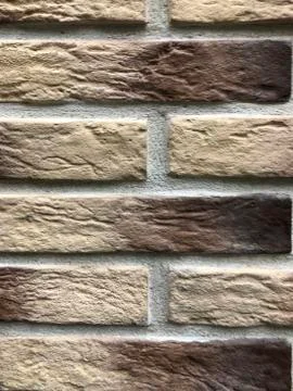 Background, texture of an old brick gray-brown color. Used for walls Stock-Fotos