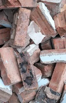Background Texture Of Old Bricks And Rubble Stock Photos