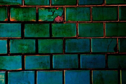 Background texture of old cracked ceramic tiles, background in pastel color.. Stock Photos
