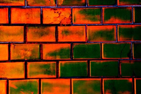 Background texture of old cracked ceramic tiles, background in pastel colors. Stock Photos