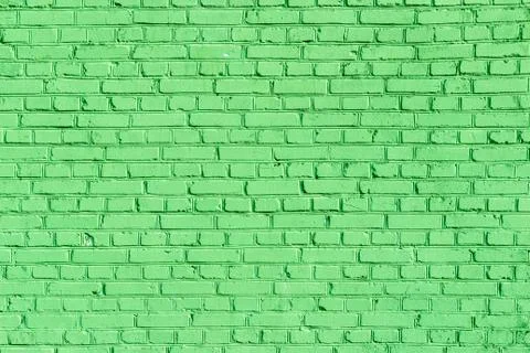 Background texture of a old green brick wall Stock Photos
