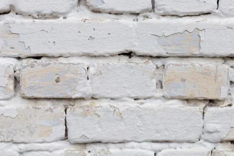 Background texture of a old white brick wall Foto stock